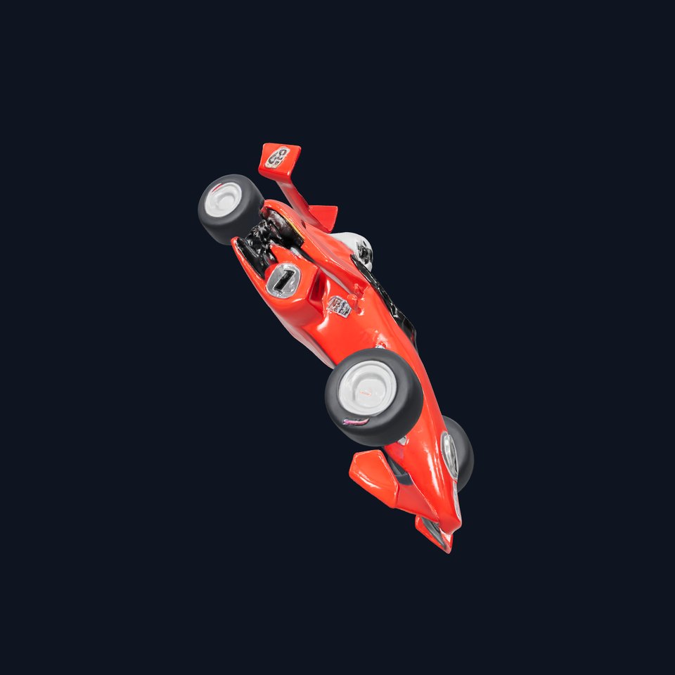 Classic Red Formula  Car D model pack