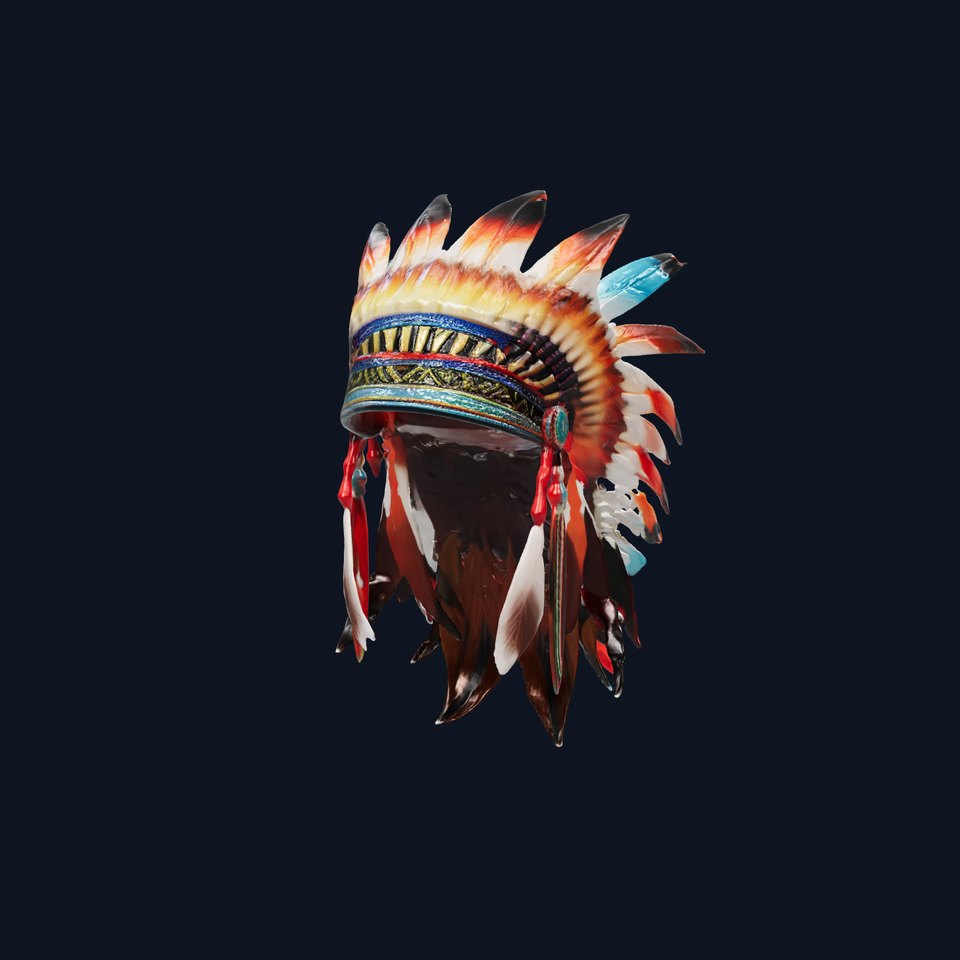 Native American Feathered Headdress model pack