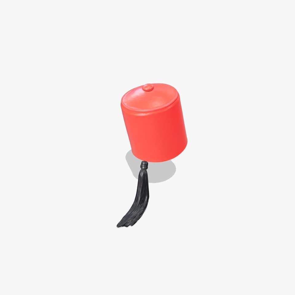 Moroccan Fez Hat Iconic Cultural model pack