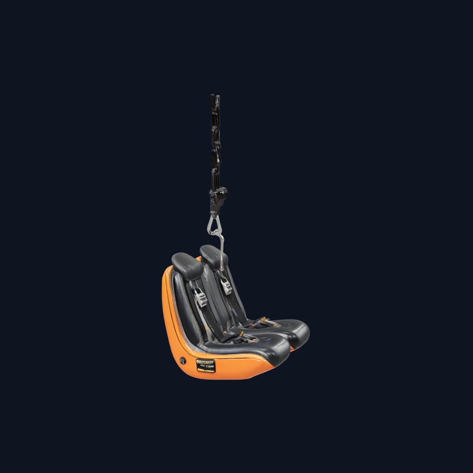 Thrill Ride Drop Tower Seat model pack