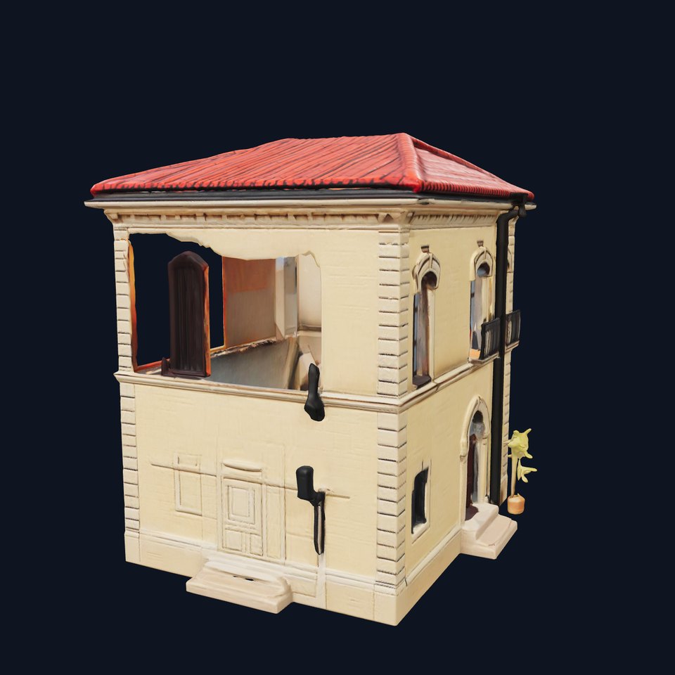 Antique Italian Villa Architecture model pack
