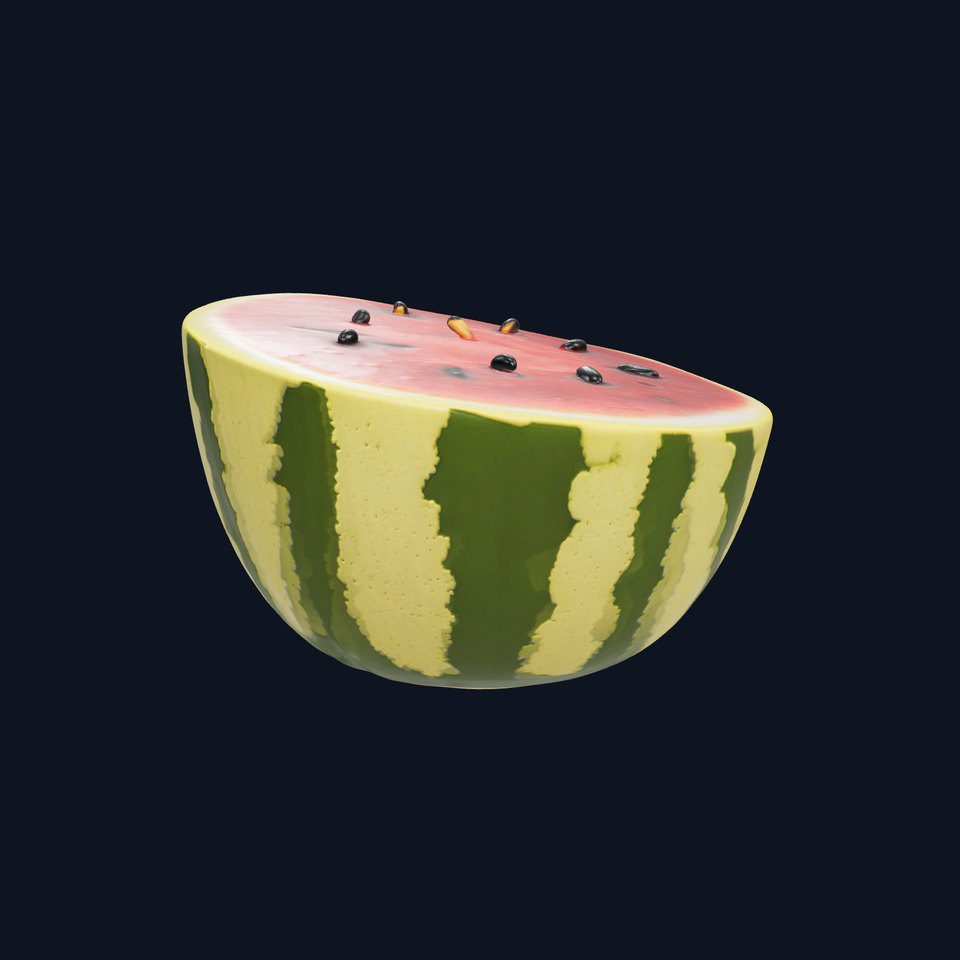 Watermelon Slice HighDetail D Model Pack