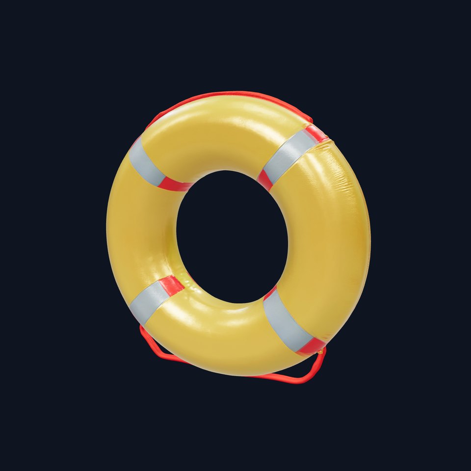 Realistic Inflatable Lifebuoy Model Pack