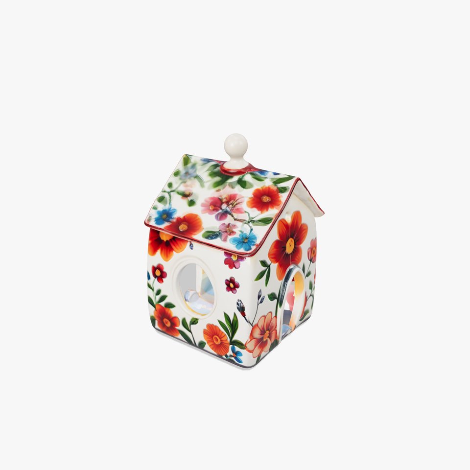 Floral Ceramic Candle House Model Pack