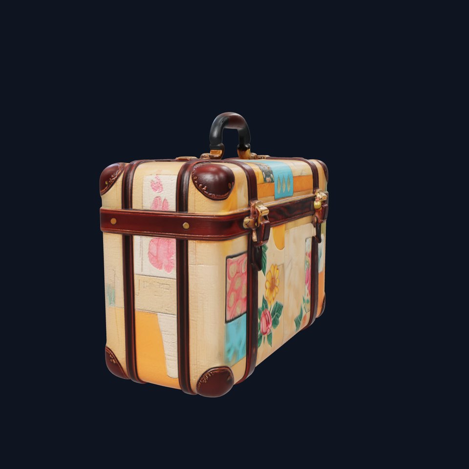 Vintage Artistic Suitcase Restoration model pack