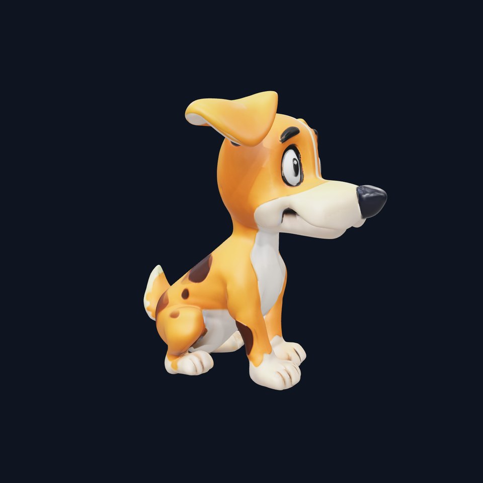Cute Cartoon Dog Character model pack