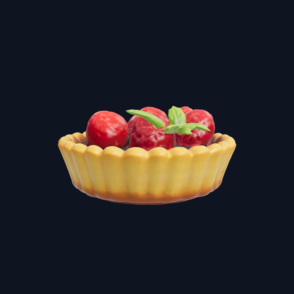 Raspberry Tart Dessert model pack