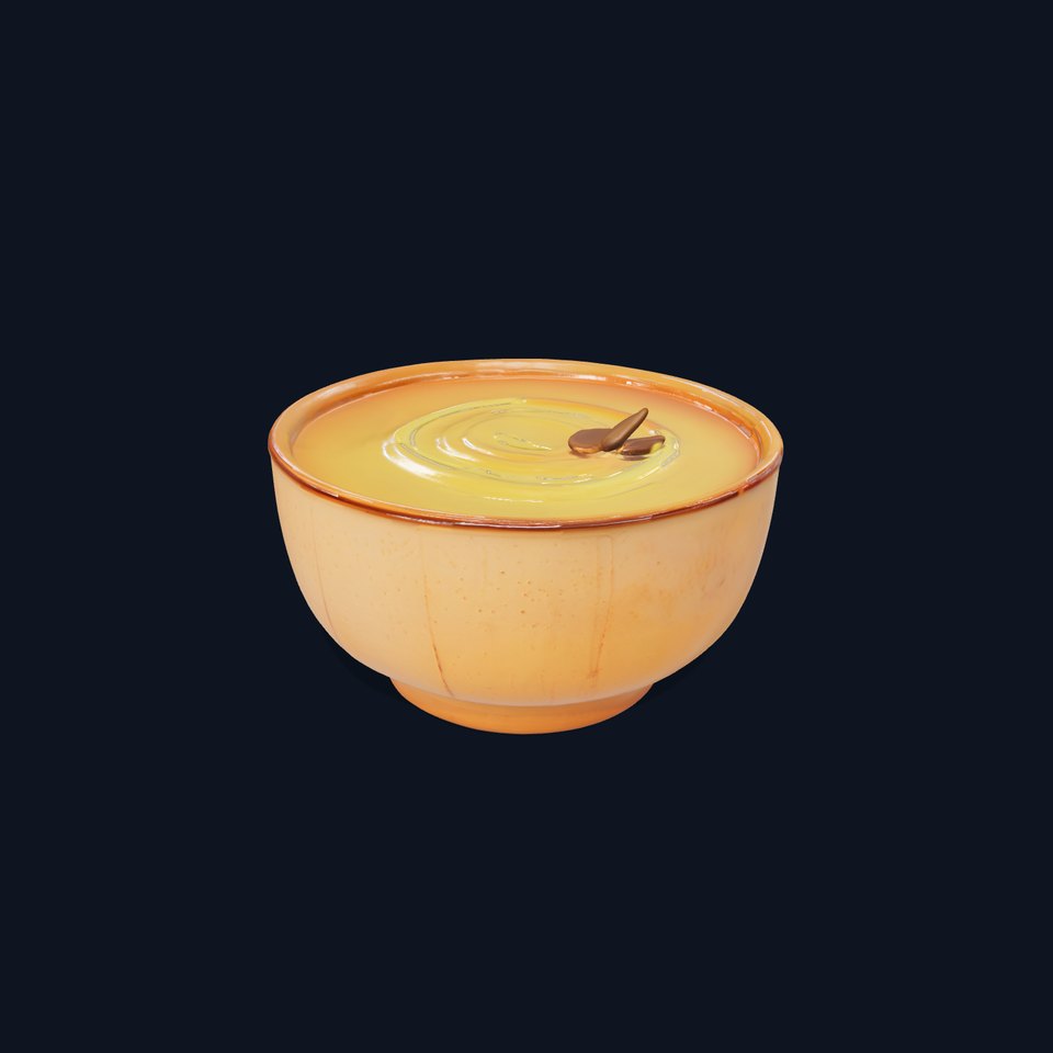 Pumpkin Soup Bowl D Model Pack