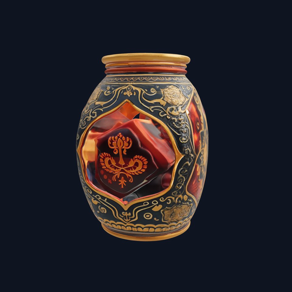 Intricate Ornamental Vase D Model Pack