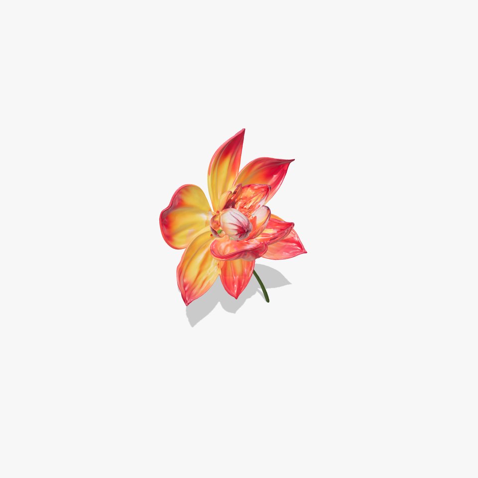 Vibrant Dahlia Flower D Model Pack