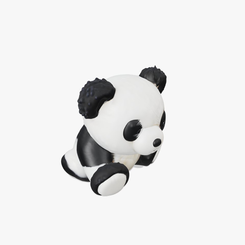 Cute Panda Plush Toy D Model Pack