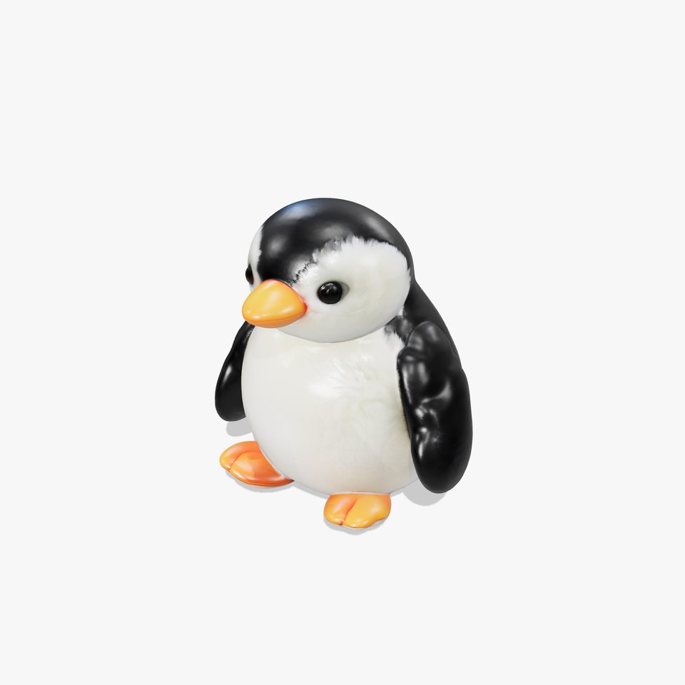 Penguin Plush Toy D Model Pack