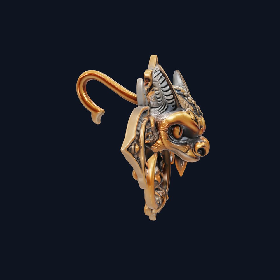 Gargoyle Door Knocker D Model Pack