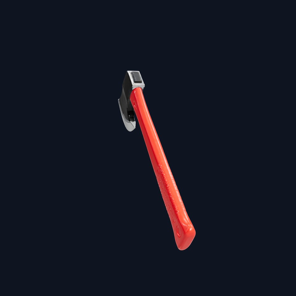 Red Handled Axe D Model Pack