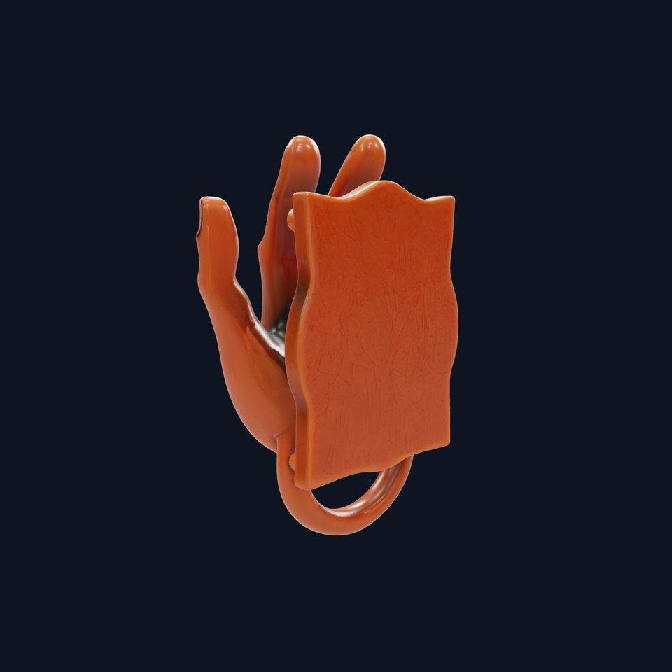 Decorative Bronze Hand Door Knocker Model Pack