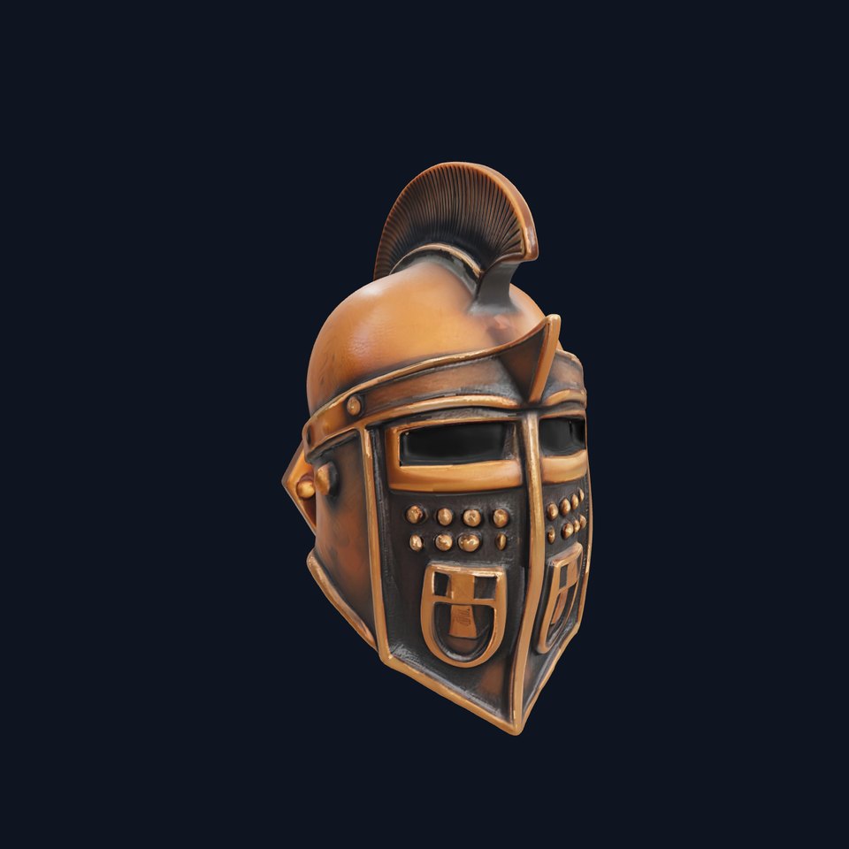 Roman Gladiator Helmet D Model Pack