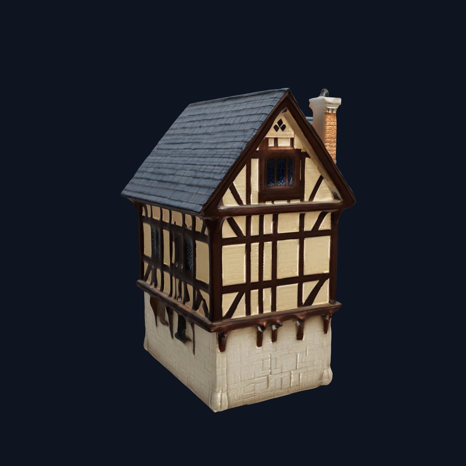 Medieval Timbered House Model Pack