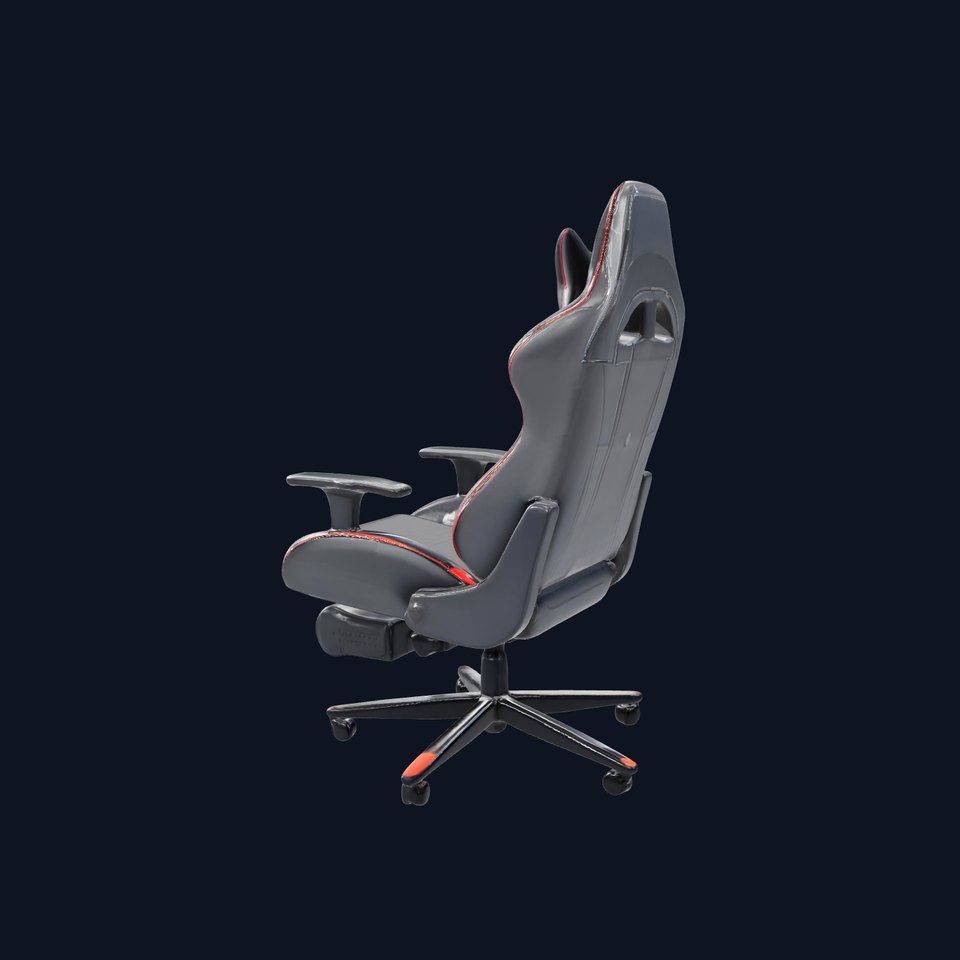 Gaming Chair D Model Pack with Adjustable Features
