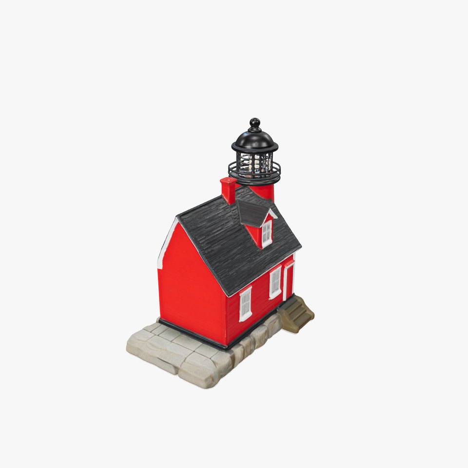 Red Lighthouse Scene Model Pack