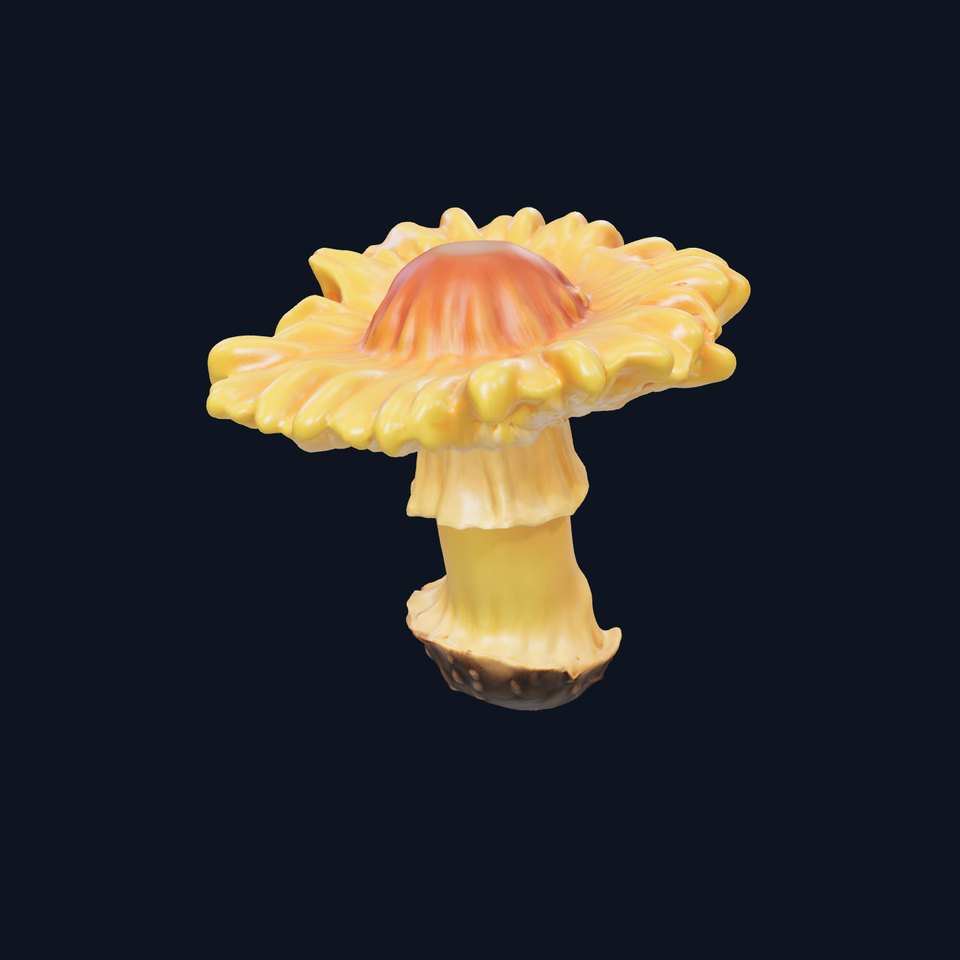 Chanterelle Mushroom D Model Pack