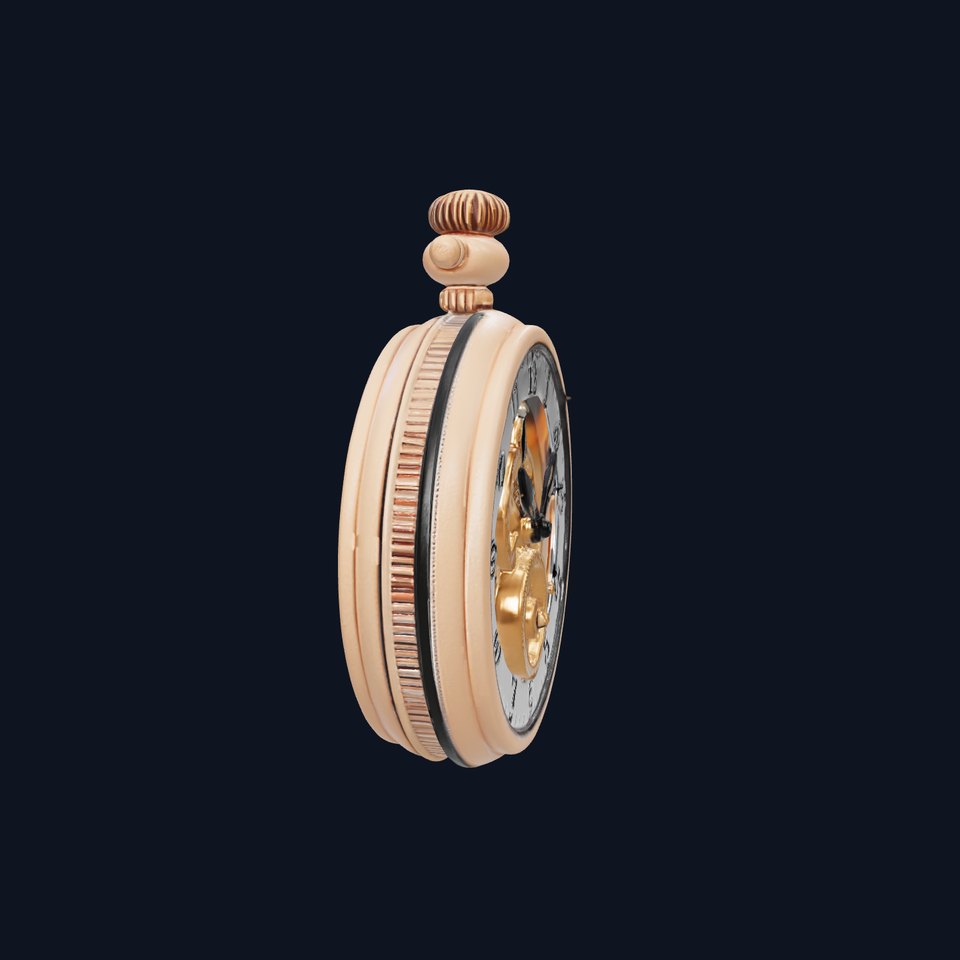 Vintage Steampunk Pocket Watch Model Pack