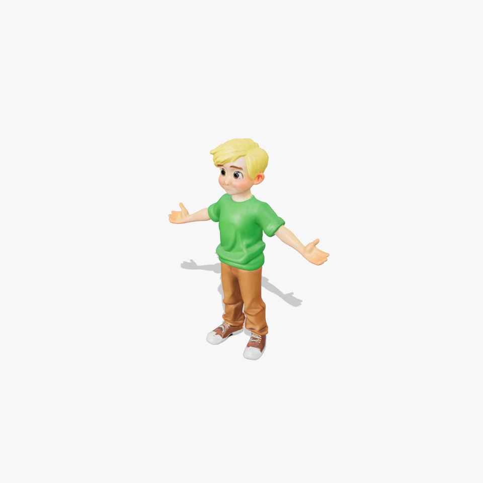 Rigged Cartoon Boy Character Model Pack
