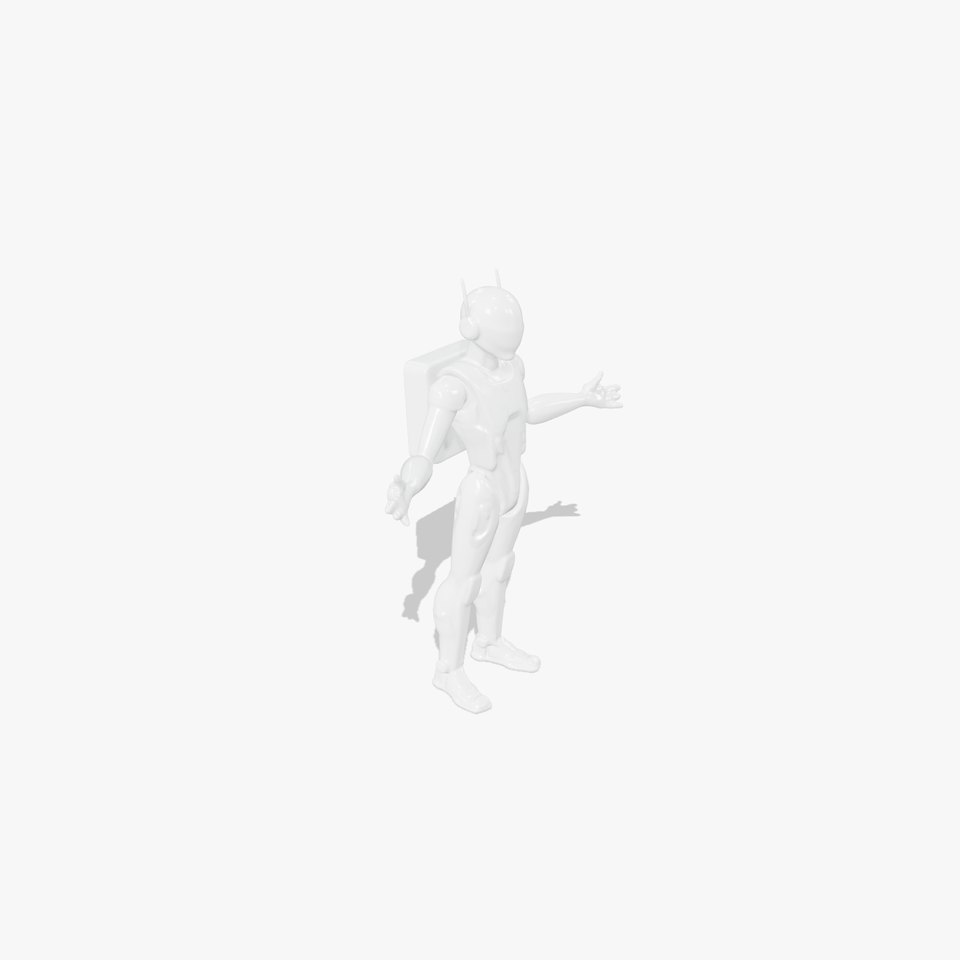 RiggedFuturistic Android Warrior D Model  Fully Rigged and Textured