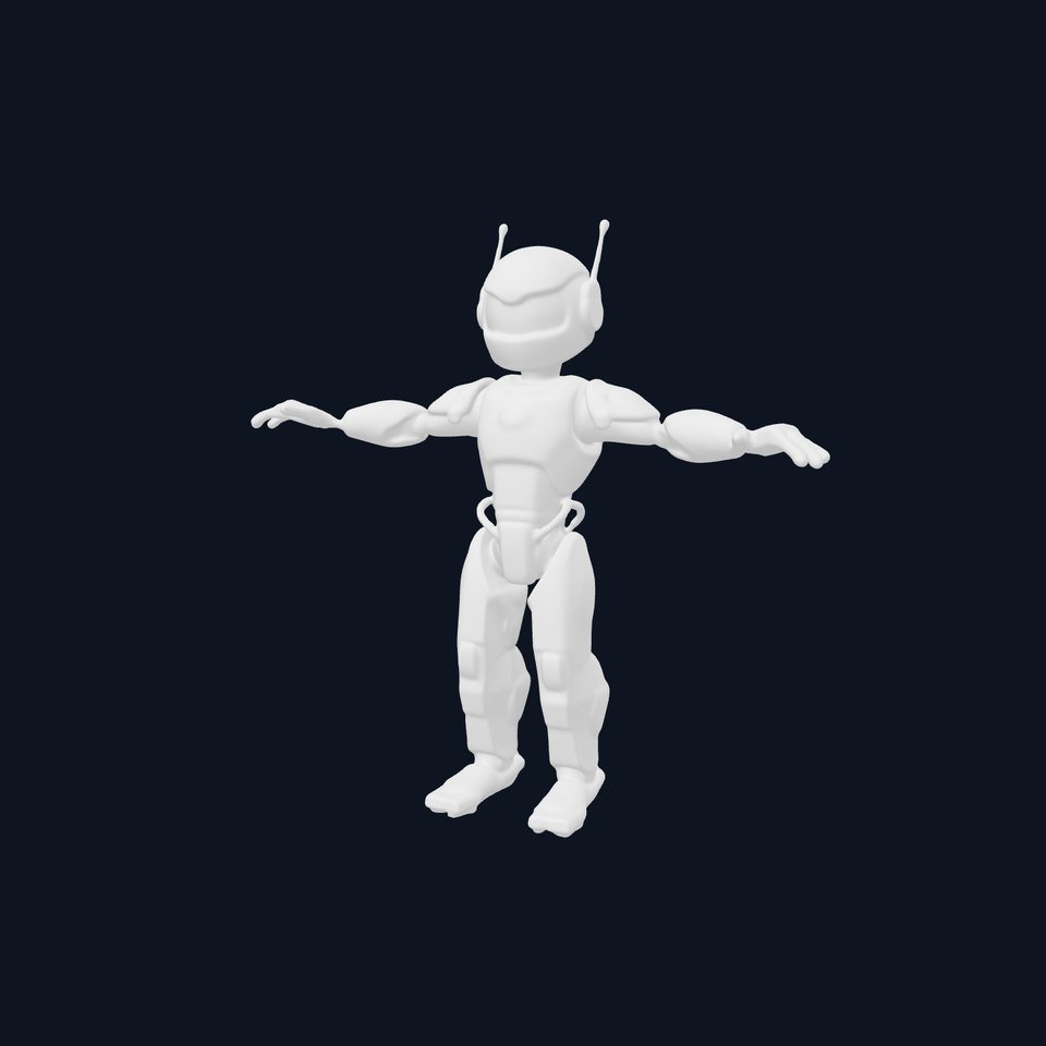 Silver Sentinel Robot D Model  Detailed Rigged and Ready for Animation