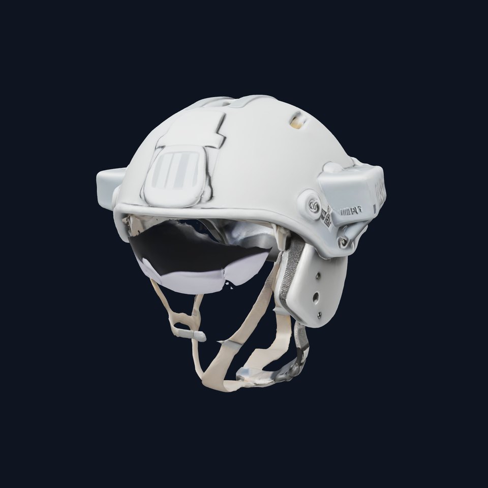 Tactical Helmet D Model Pack with Visor and Strap