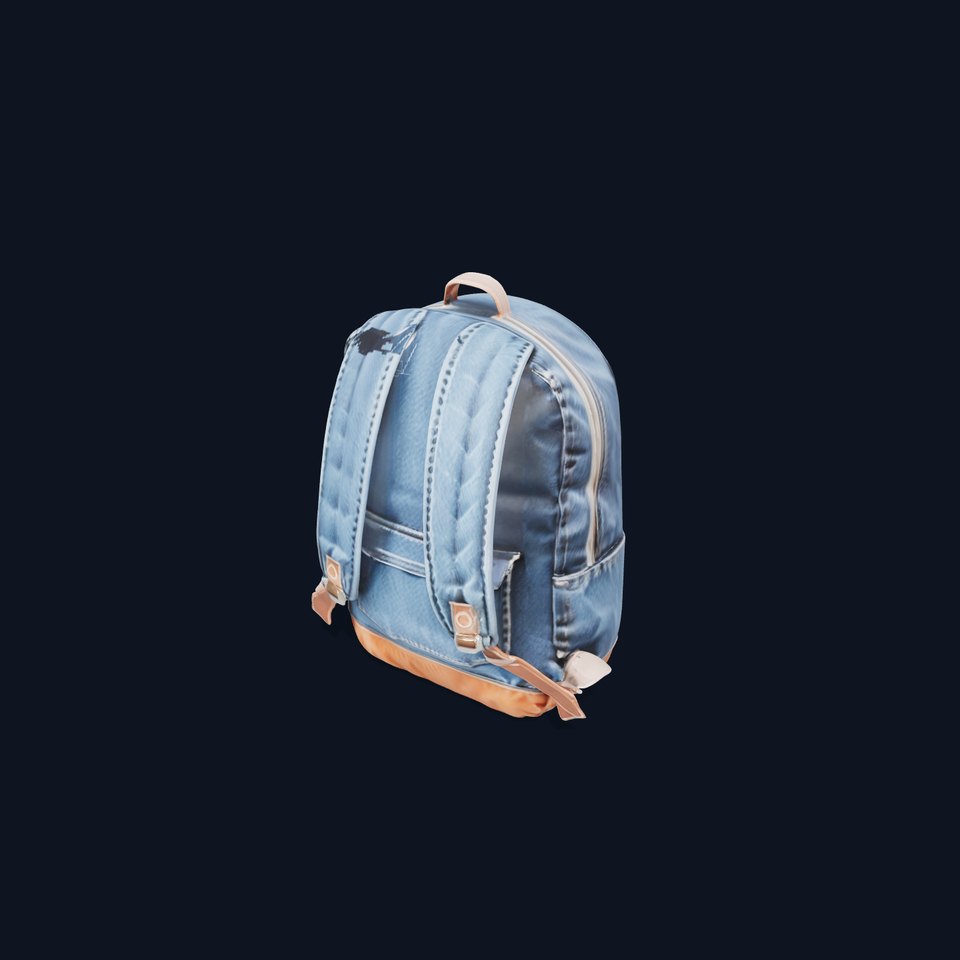 Denim Backpack D Model Pack