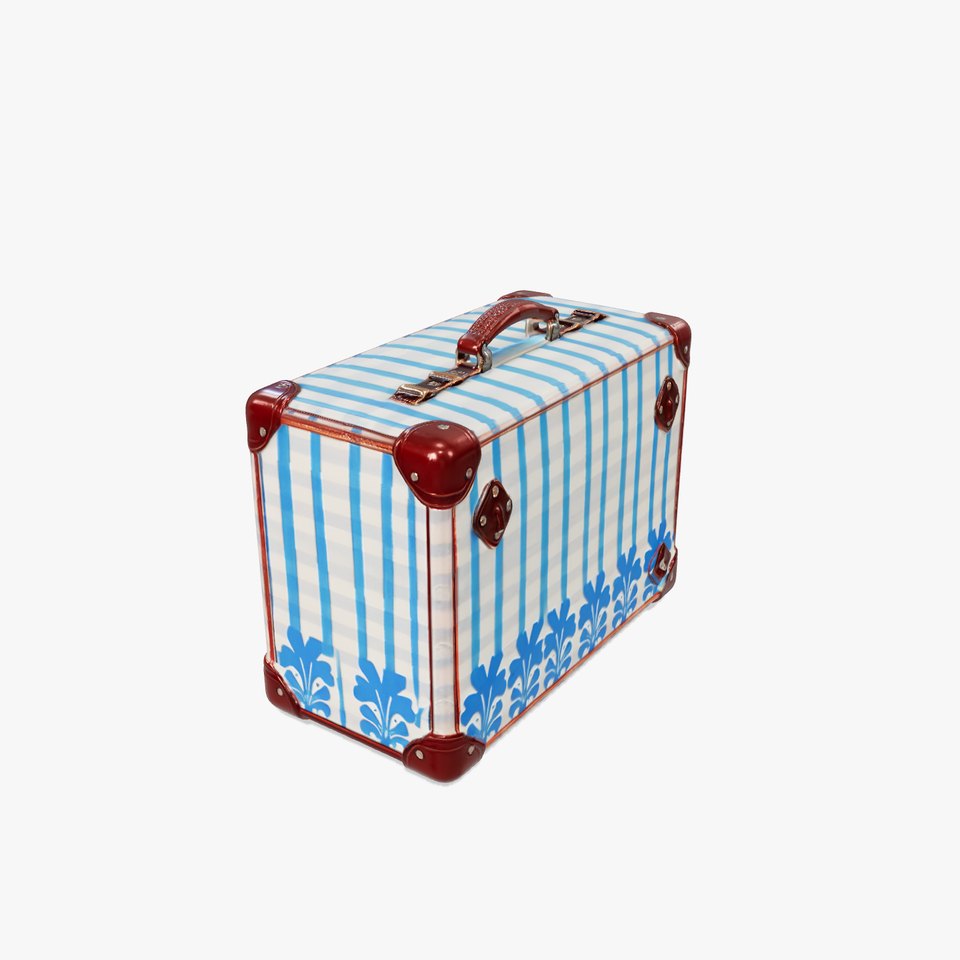 Vintage Luggage Set D Model Pack for Travel and Decor