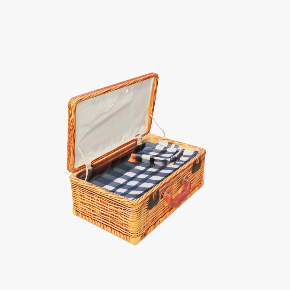 Wicker Picnic Basket Model Pack with Cloth Insert