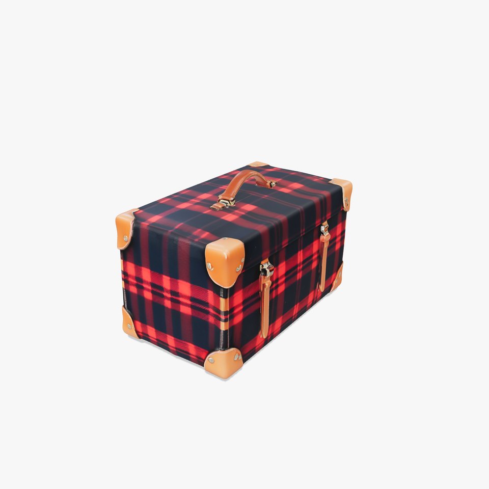 Vintage Plaid Suitcase Model Pack