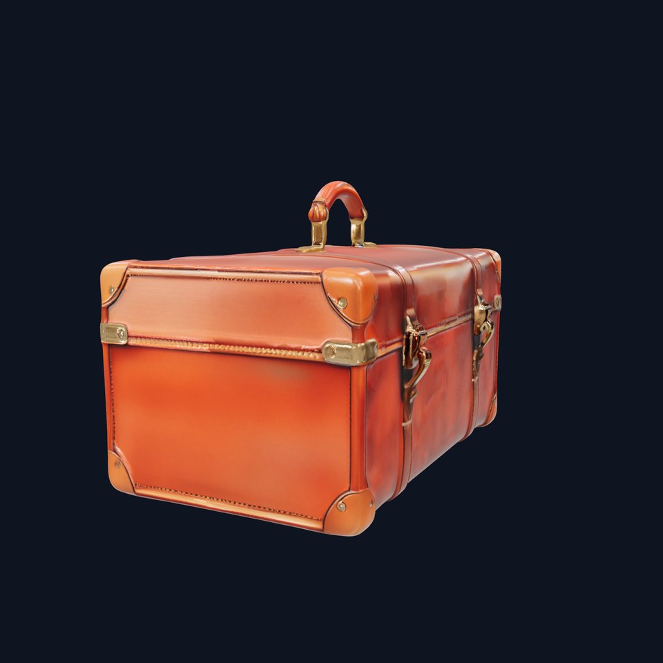 Vintage Leather Suitcase Model Pack