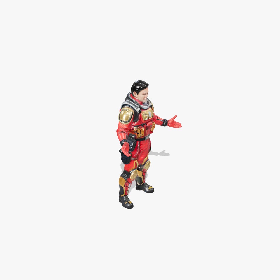 Galaxy Explorer in RedGold Armor with Tactical Features