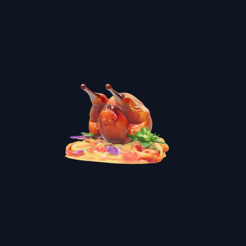 Gourmet Roasted Duck with Pasta Model Pack