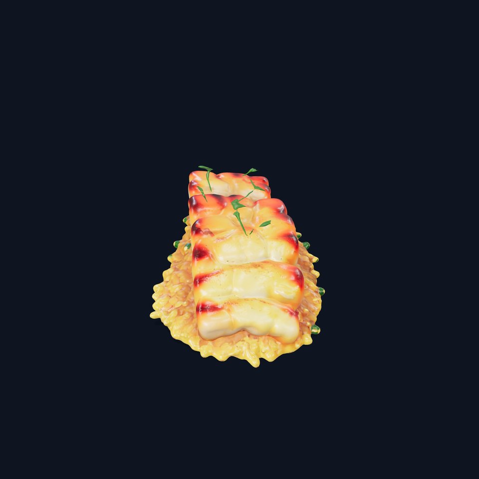 Grilled Fish Dish D Model Pack