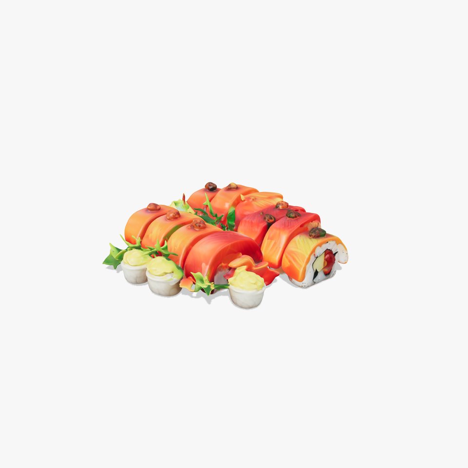 Sushi Platter D Model Pack for Realistic Rendering