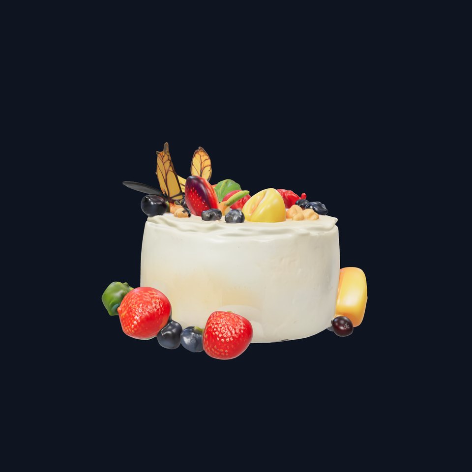 Deluxe Fruit Cake Model Pack with Decorative Elements