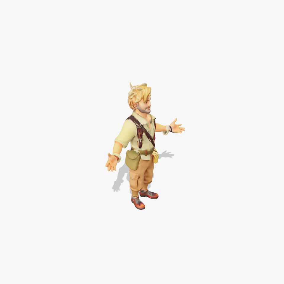 Adventurer Character Model  Fully Rigged Game Ready