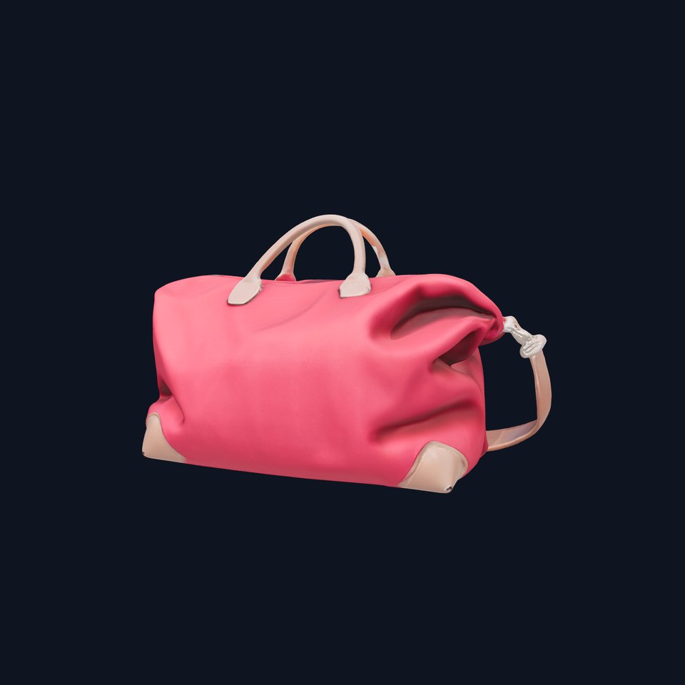 Elegant Red Travel Bag Model Pack