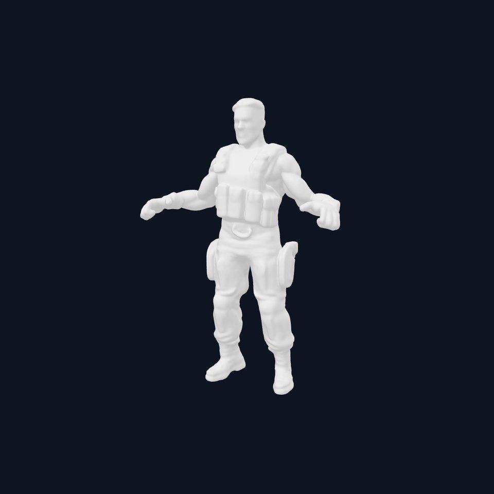 Tactical Operative Character  HighDetail Rigged D Model with PBR Textures
