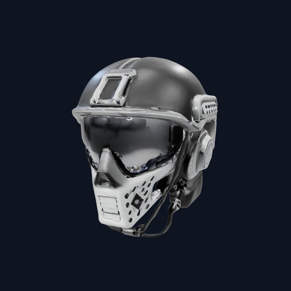 Futuristic Tactical Helmet Model Pack