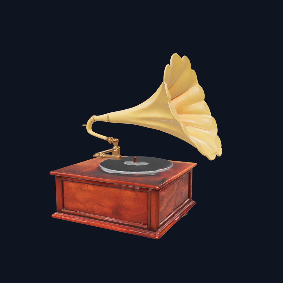 Vintage Gramophone D Model Pack