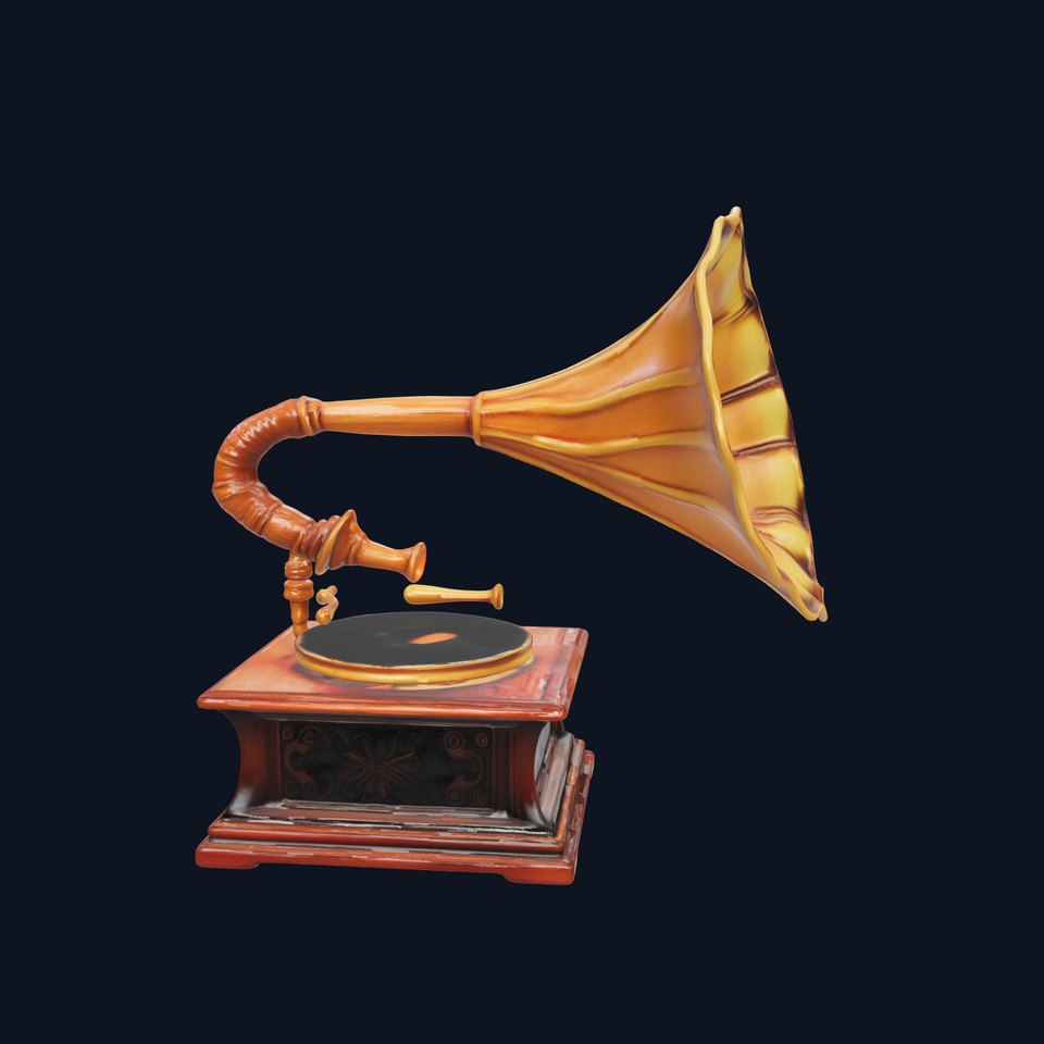 Vintage Gramophone D Model Pack