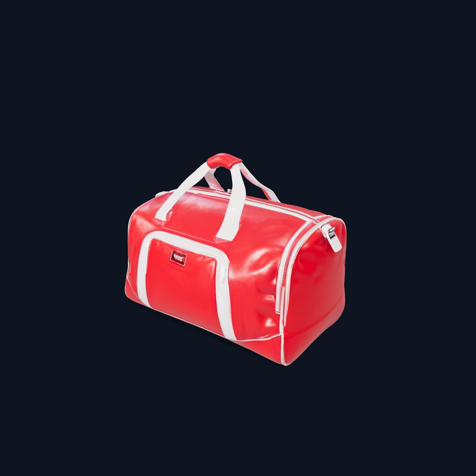 Red Sport Duffel Bag Model Pack with PBR Textures