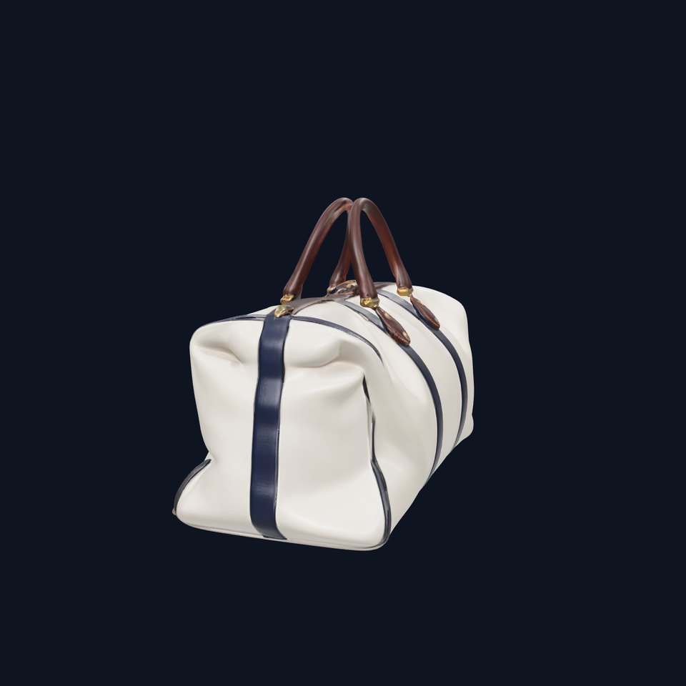 Elegant Canvas Duffle Bag D Model Pack