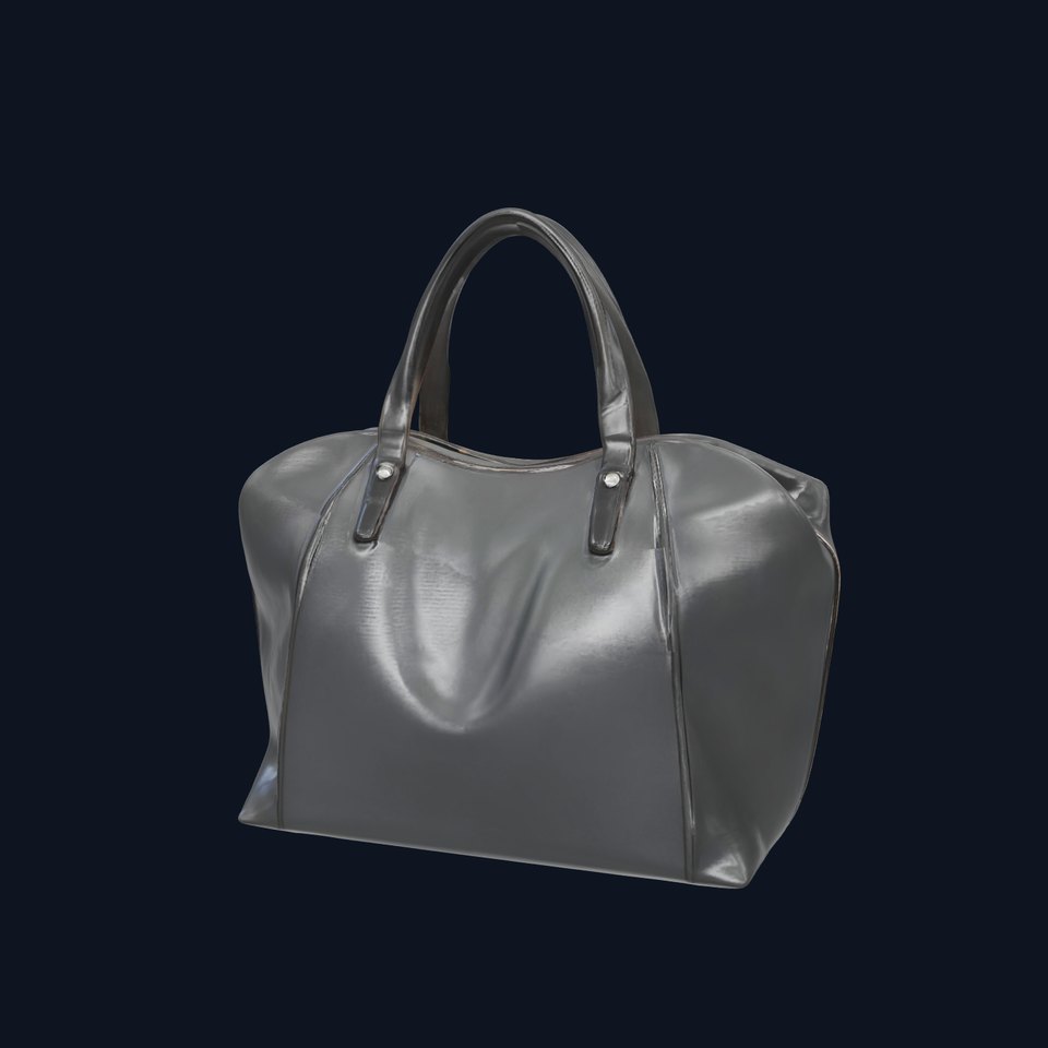 Elegant Black Handbag D Model Pack