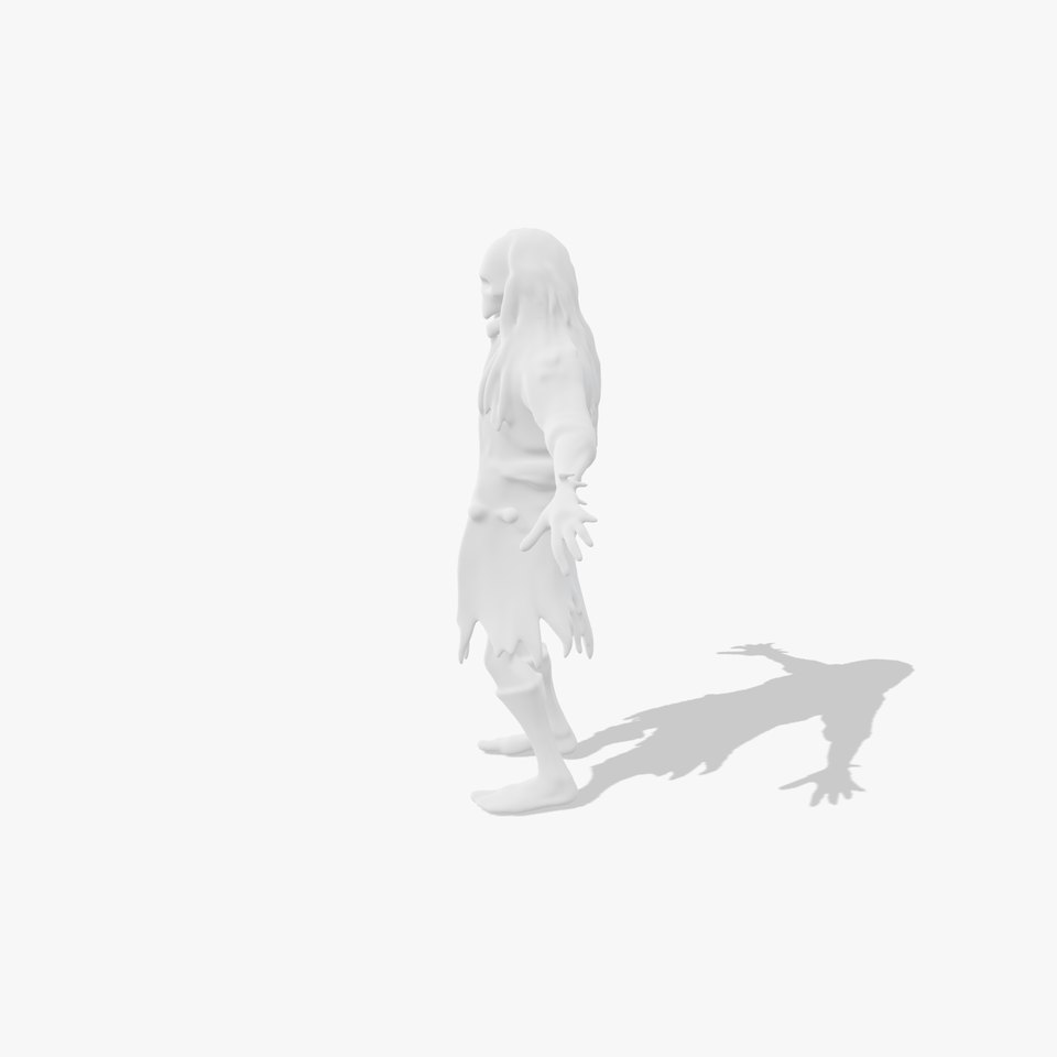 Skeleton Pirate D Character Model with MixamoCompatible Rigging and PBR Textures