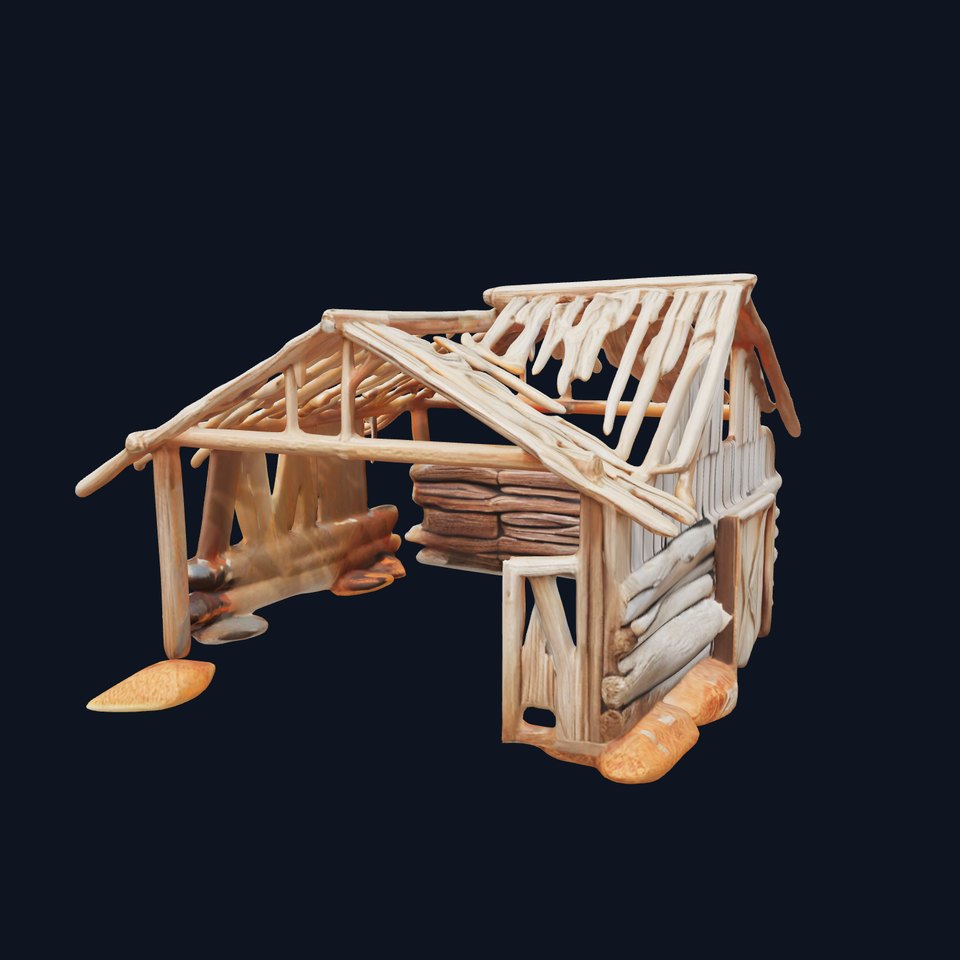 Rustic Wooden Barn Model Pack